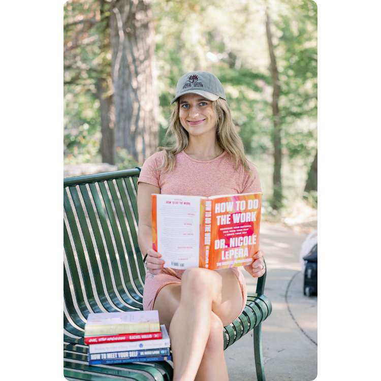 Reading on bench